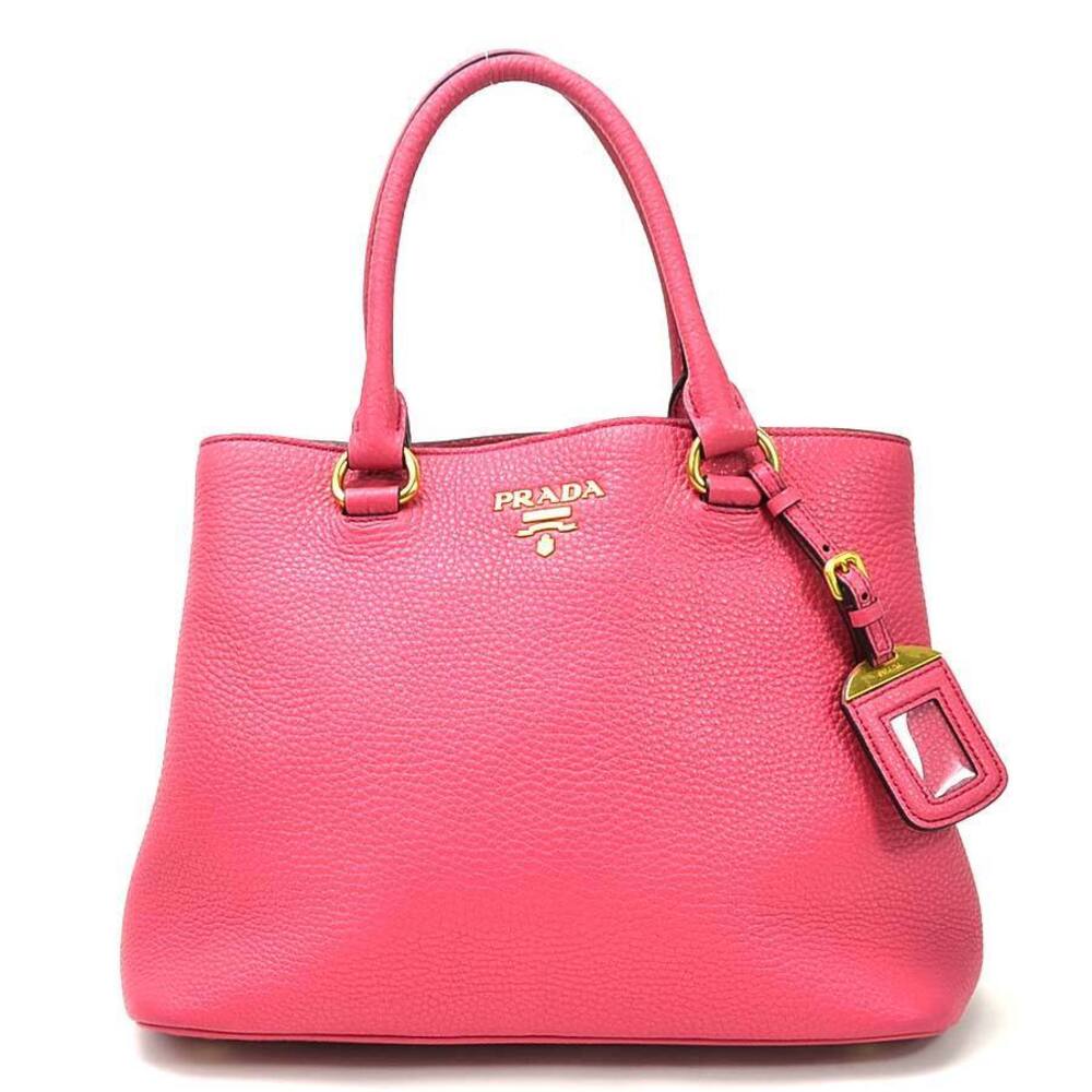 Prada 2way Shoulder Bag VITELLO PHENIX PEONIA Pink Leather